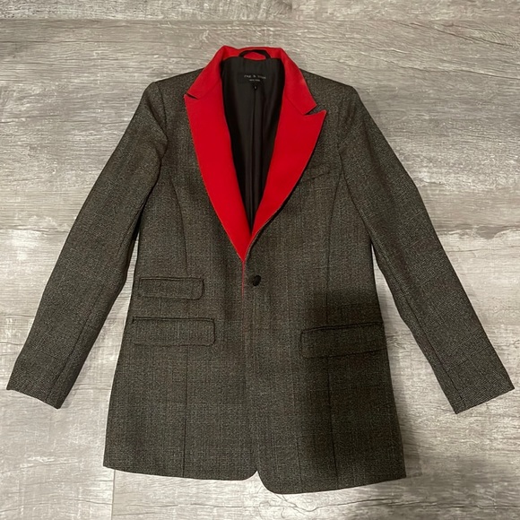 Rag & Bone Paloma Jacket With Red Lapel - Picture 5 of 16